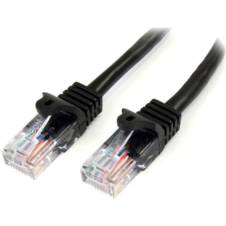 Startech.Com 25FT BLACK CAT5E SNAGLESS PATCH CABLE 45PATCH25BK