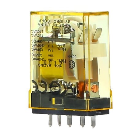 Idec GP Rly 10A SPDT w/ Light & Chck Bttn PCB RH1V2-ULCDC24V