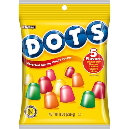 Dots Tootsie Roll Assorted Gummy Candy 8 oz 8100