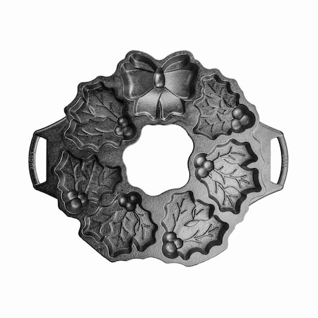 Lodge 7 Cakelet Cast Iron Holiday Wreath Pan, 3PK BWHW