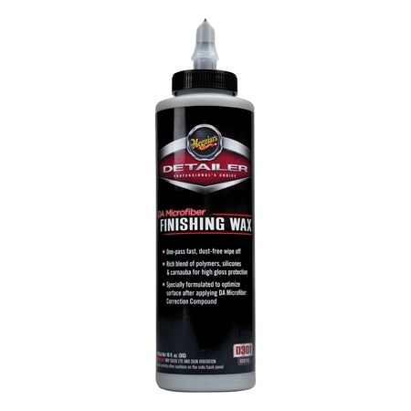Meguiars Detailer Finishing Wax, 16 oz Bottle, High Gloss, Blue/Gray, Liquid D30116