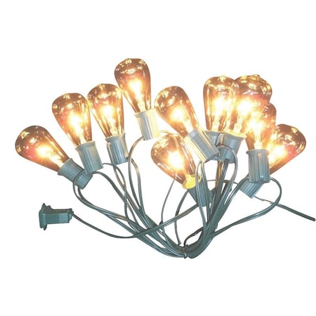 Santas Forest Light Set Clear 10Ct Vintage 19025