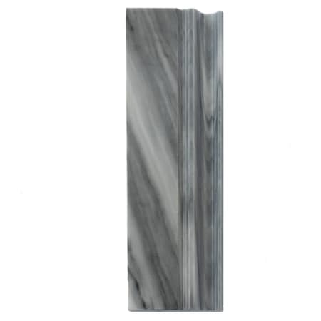 Apollo Tile Cloud Gray 4x12 Bardiglio Nuvolato Marble Polished Baseboard Tile Trim 3.33 sqft/case, 10PK APLMBA883PA