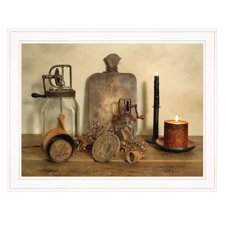 Homeroots Sweet Cream Butter 3 White Framed Print Wall Art 404370