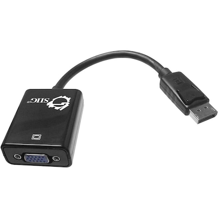 Siig DisplayPort to VGA Adapter - DisplayPort Male Digital Audio/Video, HD-15 Female VGA - 9.5" CB-DP0082-S1