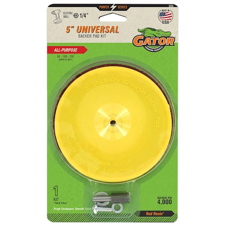 Gator Finishing 5 in. Universal Sand Backer Pad Kit 3050