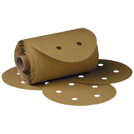 3M Gold Disc Roll Dust Free, 01633, 6 in, P500, 175 discs per roll, 6PK 216U