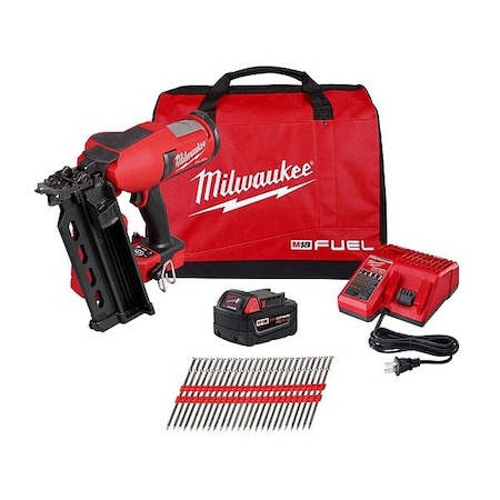 Milwaukee Tool Nail Gun Kit, 18 V DC 2844-21, MDP16D-2000