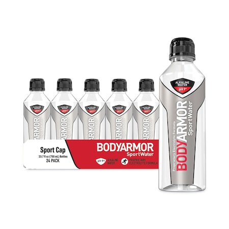 Bodyarmor SportWater Alkaline Water, 23.67 oz Bottle, 24PK 100701-1.0