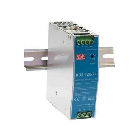 Meanwell Mean Well - AC-DC Single output Industrial DIN rail power supply; Output 48Vdc at 2.5A; m NDR-120-48