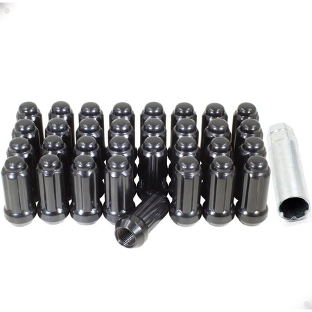 Coyote Wheel Accessories WHEEL INSTALLATION KIT 8 Lug Kit 14 Millimeter x 15 Thread Size 60 Degree Conical Spline Drive 63K848BLK