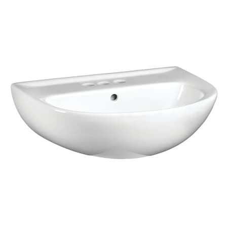 American Standard Evolution 0468004.020 Pedestal Sink Top, 12 in x 19-3/4 in W Basin, Vitreous China, White 468004.02
