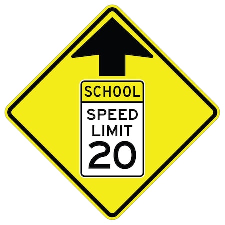 Sign Solutions Usa Traffic Sign, 48 in Width, Aluminum Sign, Diamond DUS12HYE4848S4-5A