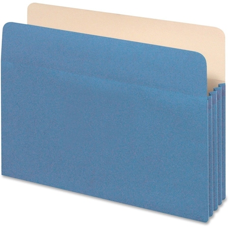 Globe-Weis Colored File Pockets- 5.25 in - Blue- Letter, 10PK 1534G BLU-10