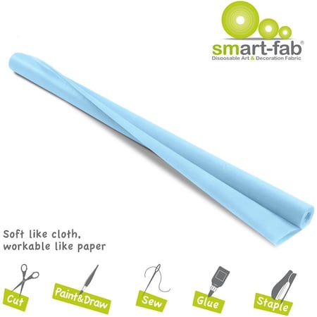 Smart-Fab Disposable Art & Decoration Fabric, Sky Blue, 48" x 40ft Roll 1U384804042