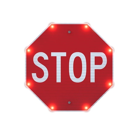 Tapco LED Stop Sign, Red, Plug-In 300444