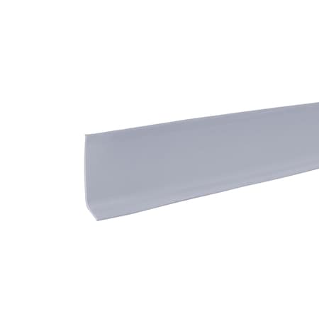 Zoro Select Wall Base Molding, 4 ft L, Silver 820N75