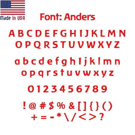 Aacc Self-Adhesive Vinyl Letter: v, Scale: 15 cm. Color: Red Font: Anders by AACC-Anders-lv-Red-M15x1