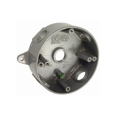 Hubbell 16.0 cu.in, Round Box Type, Aluminum, Round Shape 5361-5