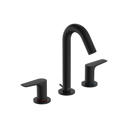 Hansgrohe Logis Fine Widespread Faucet 150 with Pop-Up Drain, 1.2 GPM in Matte Black 71533671