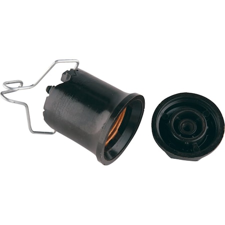 Leviton Keyless Medium Base Black Outdoor Pin Lamp Socket 001-167