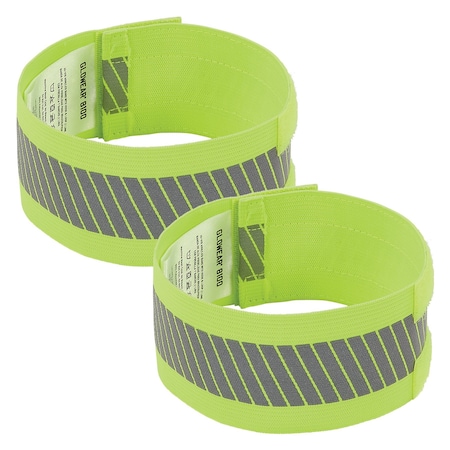 Ergodyne L/XL Lime Hi-Vis Arm Leg Band, HL, 2PK 8100