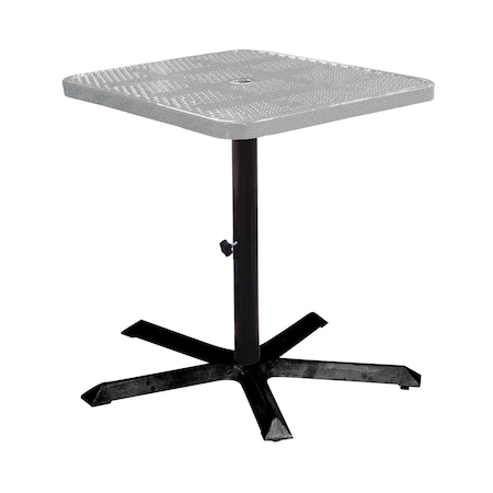 Leisure Craft 36" Square Perforated Pedestal Table, Portable, 40"H, Granite SQ36TAB40-GRANITE