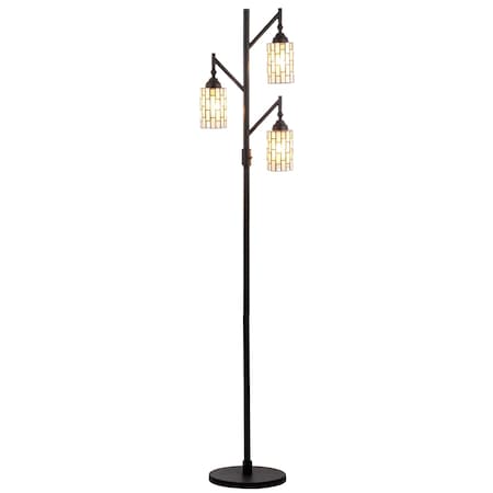 Jonathan Y Lewis Tiffany-Style 71" Multi-Light LED Floor Lamp, Bronze JYL8012A
