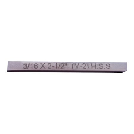 Westward Tool Bit, HSS, 3/16 In, 2 1/2 4WZX5