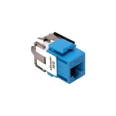 Leviton Extreme Cat 6A Quickport Blue, Connector, Channel-Rated 6110G-RL6