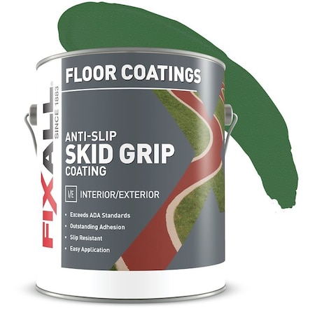 Skid Grip FixALL Series Anti-Slip Coating, Flat, Emerald, 1 gal F06555-1-E