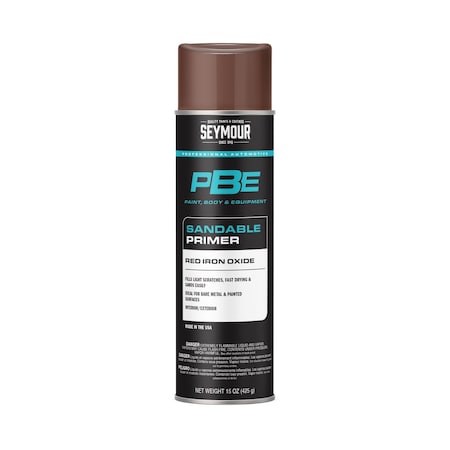 Seymour Of Sycamore PBE Sandable Primer Spray Paint, Red Iro 20-1673