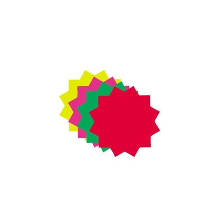 Specialty Store Services 4 in. Star Fluorescent Price Card 4018