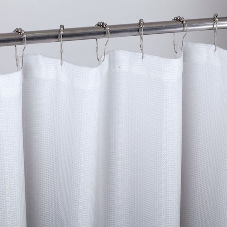 Homeroots 72" White And Black Ombre Shower Curtain 484048