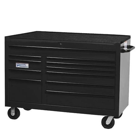 Williams Rolling Cabinet, 11 Drawer, Black, Steel, 55 in W x 24 in D x 39 in H JHWW55RC11B