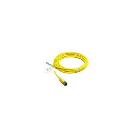 Mencom M12 Micro-DC Shielded Cordset, 4-Pole Female Right Angle, 2 Meters MDCM-4FP-2M