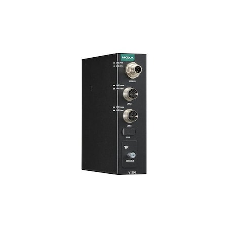Moxa Arm-based compact rail computer with 2 GbE ports, 1 USB port, 1 microSD slot, 24 t V1202-CT-T