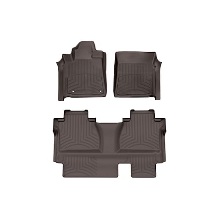Weathertech Cocoa Front & Rear FloorLiner HP, 2014 - 2021 Toyota Tundra 474081-470939IM