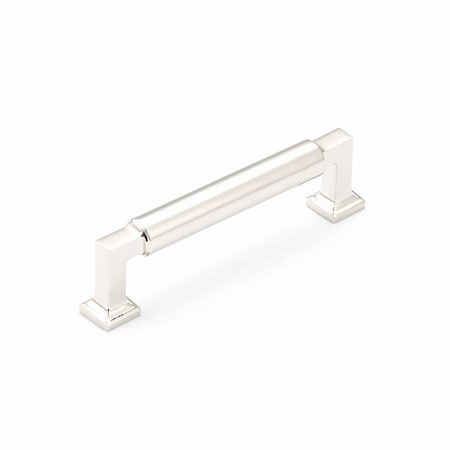 Schaub 4in Center to Center Haniburton Cabinet Pull Polished Nickel Finish 474-PN