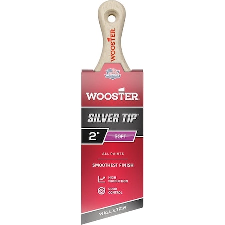 Wooster SILVER TIP 2'' Short Handle Paint Brush 5225-2