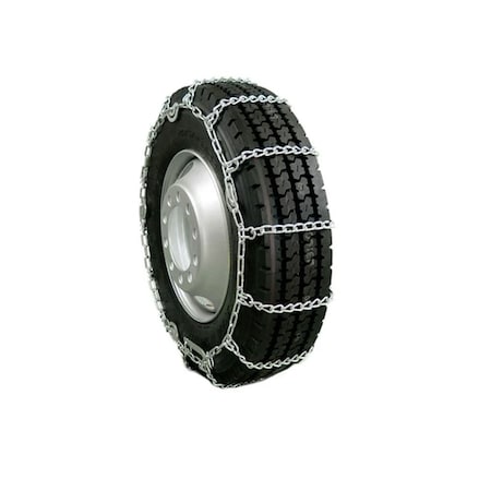 Mytee Products Single Round Twist Link Snow Tire Chains w/ Cam Fits 19.5in Rim Dia. Tire Set of 2 TC195VS