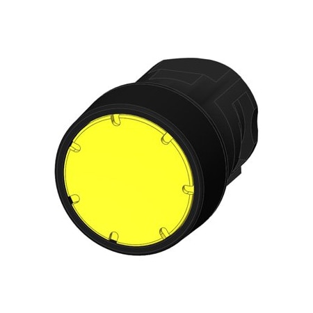 Siemens Pushbutton, 16 mm, round, plastic, yellow, pushbutton, flat 3SB2000-0AD01
