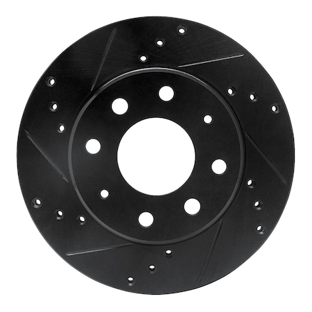 Dynamic Friction Co DFC Brake Rotor - Drilled and Slotted - Black 633-72022L