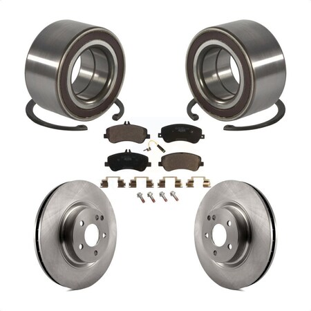 Transit Auto Front Wheel Bearing Disc Brake Rotor & Ceramic Pads Kit For Mercedes-Benz GLK350 GLK250 KBB-100289
