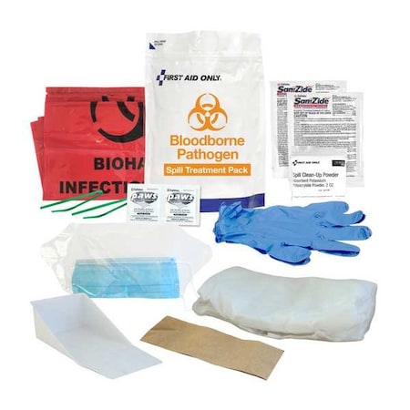 First Aid Only BBP Treatment Pack, Plastic Bag, 13 Components, 50 People Served 91169