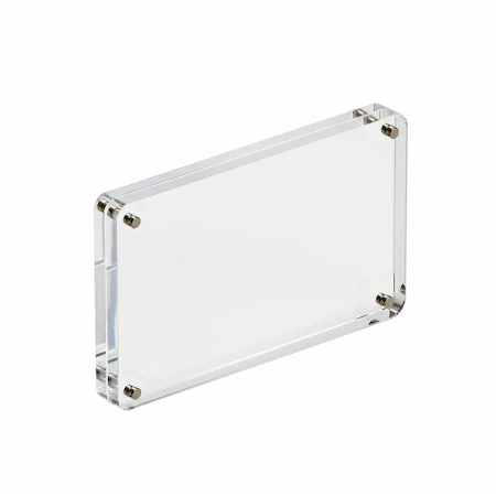 Azar Displays Acrylic Magnetic Photo Frame Block 8.5" x 5.5" Vertical/Horizontal 104435-RND-GS