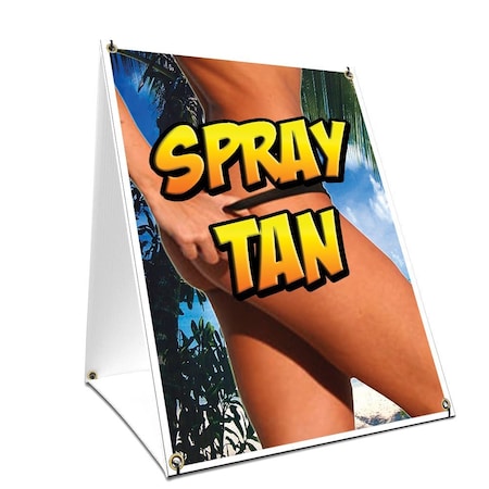 Signmission Spray Tan, 24 Inch x 18 Inch A-frame Yard Sign, Plastic Sign SBC-1824-Spray Tan