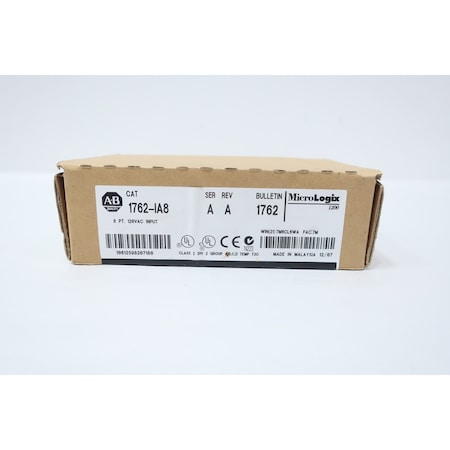 Allen Bradley INPUT MODULE SER A 8-PT 120V-AC 1762-IA8