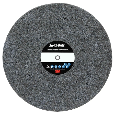 Scotch-Brite Deburr and Finish Pro Unitized Wheel, 8C Coarse+, 12 in x 1 in x 1-1/4 in DP-UW