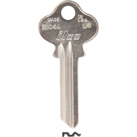 Kaba Ilco Lockwood Nickel Plated House Key, L4 / 1004A, 10PK AL4604900B